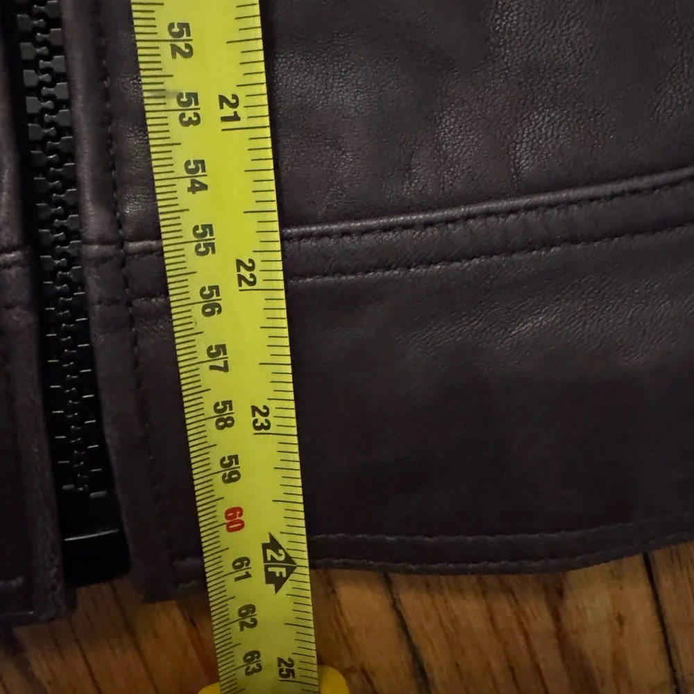 Soia & Kyo Dark purple Brown Bomber leather jacket size S in great condition - Picture 12 of 12